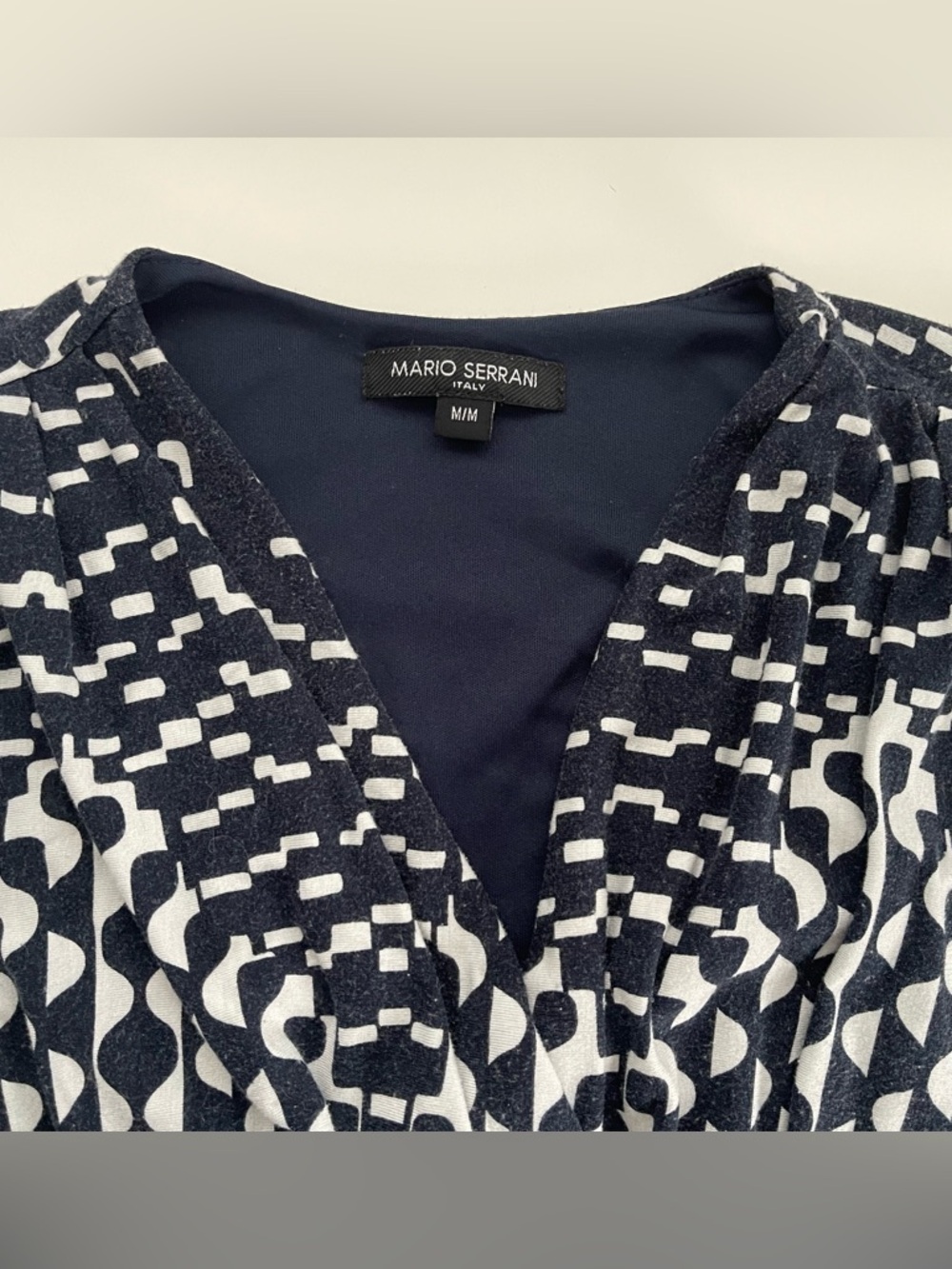 Mario Serrani Italy Maxi Dress Sleeveless Geometric Print Made in Italy Size.M - Picture 5 of 8
